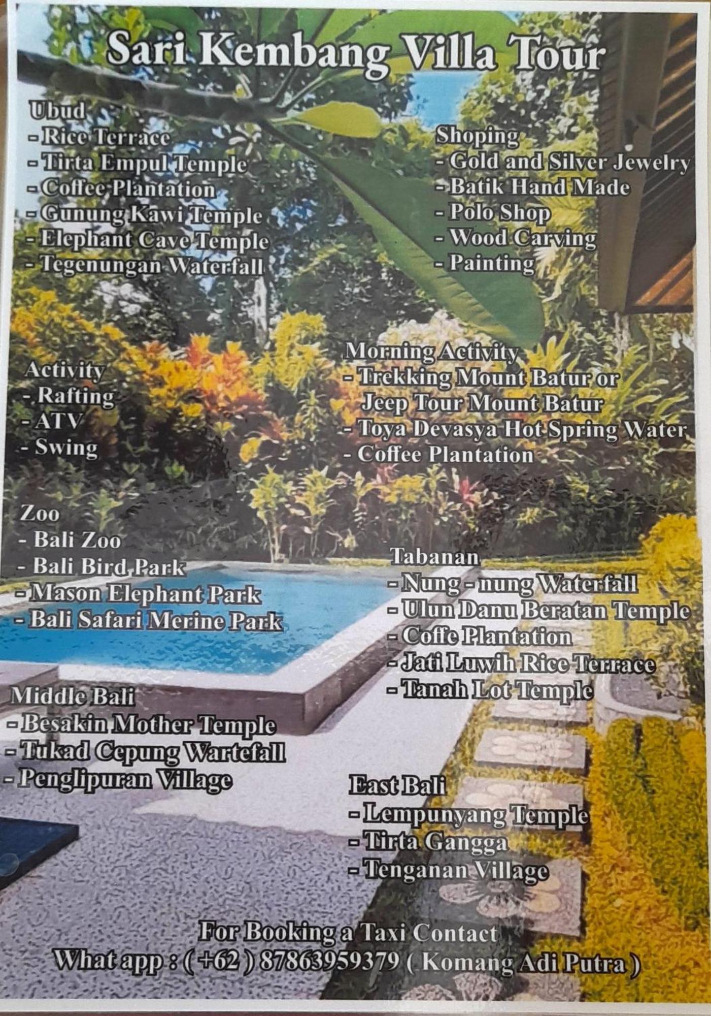 Sari Kembang Villa Ubud 1 Extérieur photo